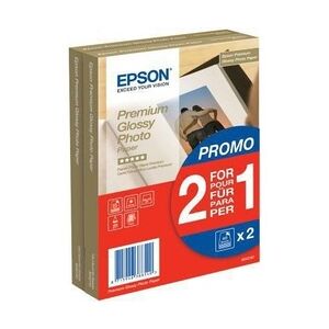 Epson C13S042167 Premium Glossy Photo Paper, 100 x 150 mm, 255g/qm, 2x40 Blatt