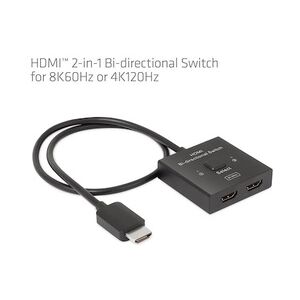 Club 3D HDMI 2-in-1 bidirektionaler Switch 0,5m für 8K60Hz oder 4K120Hz