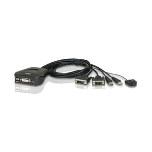 Aten CS22D 2-Port USB DVI KVM Switch schwarz