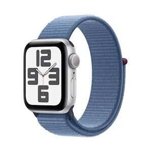 Apple Watch SE (2. Gen) GPS 40mm Alu Silber Sport Loop Armband Winterblau