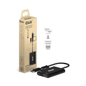 Club 3D USB 3.2 Splitter Type-C/-A zu Dual HDMI (4K/30Hz) + VGA CSV-1611