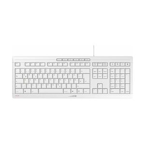 Cherry Stream Tastatur USB UK Layout weiß-grau