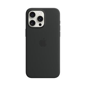 Apple Original iPhone 15 Pro Max Silicone Case mit MagSafe - Schwarz