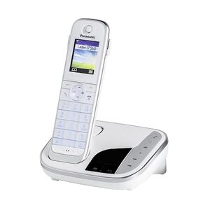 Panasonic KX-TGJ320GW schnurloses DECT Festnetztelefon mit AB weiß