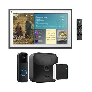 Amazon Echo Show 15 mit Alexa + Fernbedienung + Blink Überwachungssystem