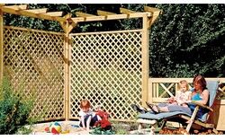 meingartenversand.de Holzpergola Bausatz mit 450 cm Länge