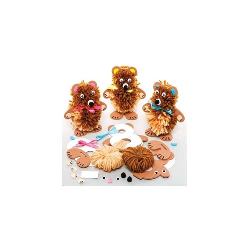 Ross Teddybär Bommelset  (3 Stück) Bastelsets