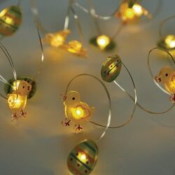 Ross Osterküken & Eier Led Lichterkette  (Je) Bastelbedarf zu Ostern