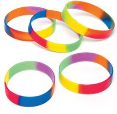 Ross Regenbogen-Armbänder (10 Stück) Mitgebsel