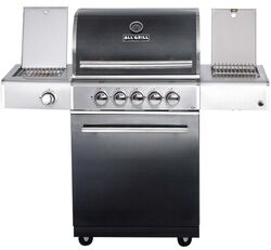 ALLGRILL CHEF M Paket D - Basis black, 3 Brenner, Backburner, Seitenkocher, Steakzone, Cover, BBQ Paket