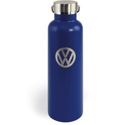 VW Collection Thermo Trinkflasche 735ml "VW Volkswagen blau" - 18/24h Isolierung - Doppelwandig - 18/8 Edelstahl