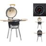 vidaXL Holzkohlegrill Kamado Grill BBQ Smoker Keramik 81 cm