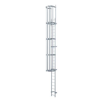 Zarges Steigleiter Einzügig, Steighöhe 9.600mm Aluminium Eloxiert, L 10.700mm Zarges Steigleiter Einzügig, Steighöhe 9.600mm Aluminium Eloxiert, L 10.700mm