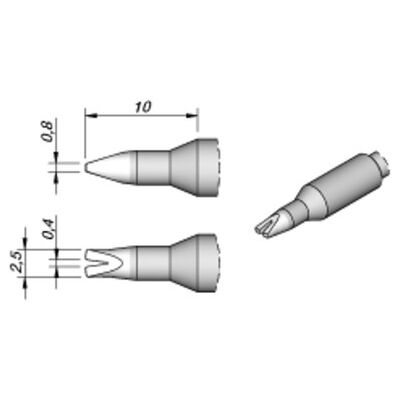 Jbc Lötspitze Serie C245 Sondertypen, C245118/0,4mm, Zum Kabel Verlöten Jbc Lötspitze Serie C245 Sondertypen, C245118/0,4mm, Zum Kabel Verlöten