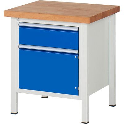 Rau. Werkbank Modell 8152, 1 Schublade L / 1 Tür, 750 X 700 X 840mm Rau. Werkbank Modell 8152, 1 Schublade L / 1 Tür, 750 X 700 X 840mm