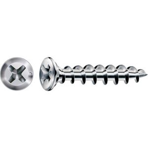 Spax Fex-Ks-Beschlagschraube Seko Stahl Wirox Tit.Silb. Kreuzschlitz H2, 4x25mm Spax Fex-Ks-Beschlagschraube Seko Stahl Wirox Tit.Silb. Kreuzschlitz H2, 4x25mm