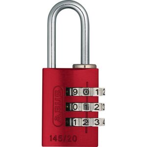 Abus Av-Zahlen-Vorhangschloss 145/20, Aluminium Massiv, Rot Abus Av-Zahlen-Vorhangschloss 145/20, Aluminium Massiv, Rot