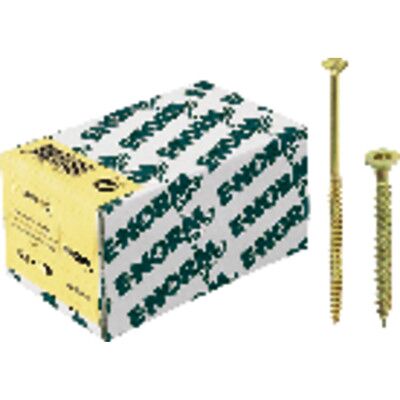 E-NORMpro Gelbe Verzinkte Holzschrauben - Teilgewinde - Senkkopf - 6x200mm E-NORMpro Gelbe Verzinkte Holzschrauben - Teilgewinde - Senkkopf - 6x200mm
