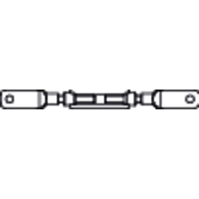 Stahl DIN 1480 Spannschloss - Offen, M20, 200mm, Schmiedeeisern Stahl DIN 1480 Spannschloss - Offen, M20, 200mm, Schmiedeeisern