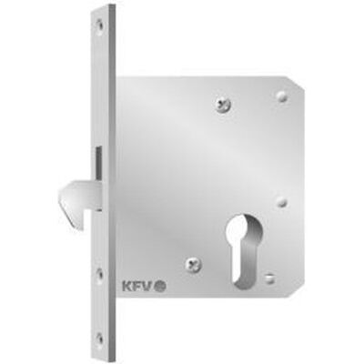 KFV Schiebetürschloss - Profilzylinder, 55mm, Silber KFV Schiebetürschloss - Profilzylinder, 55mm, Silber