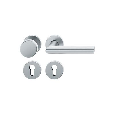 FSB Edelstahl Türgriff-Set mit Knopf - Rund, Links/Rechts, 55mm FSB Edelstahl Türgriff-Set mit Knopf - Rund, Links/Rechts, 55mm