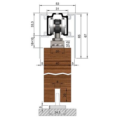 Helm Ot-Abdeckkappe,Für Beidseitige Verblendung, Aluminium, Naturton Eloxiert Helm Ot-Abdeckkappe,Für Beidseitige Verblendung, Aluminium, Naturton Eloxiert