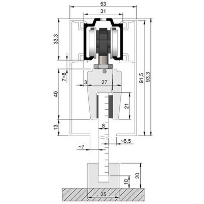 Helm Ot-Abdeckkappe,Für Beidseitige Verblendung, Aluminium, Naturton Eloxiert Helm Ot-Abdeckkappe,Für Beidseitige Verblendung, Aluminium, Naturton Eloxiert