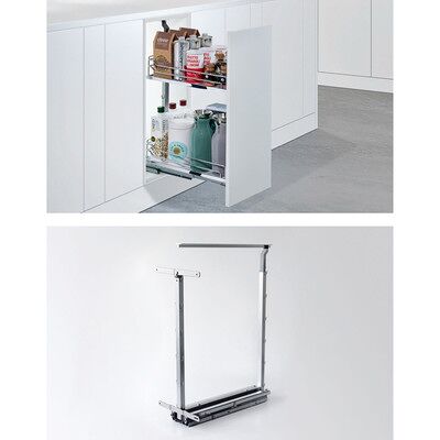 Hettich Unterschr.-Ausz.Rahmen,M.Vollausz., Dispensa Junior Slim 9277621,H 606mm, Silber Hettich Unterschr.-Ausz.Rahmen,M.Vollausz., Dispensa Junior Slim 9277621,H 606mm, Silber