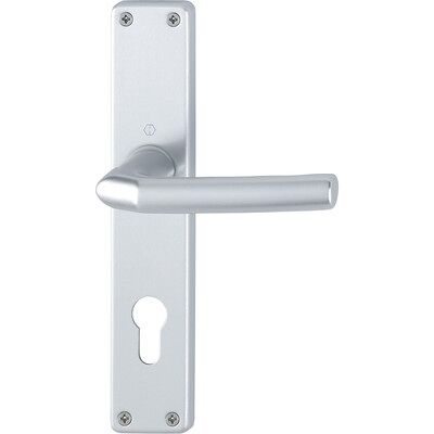 HOPPE Birmingham Aluminium-Langschild-Türgriff-Garnitur 1117/202SP HOPPE Birmingham Aluminium-Langschild-Türgriff-Garnitur 1117/202SP