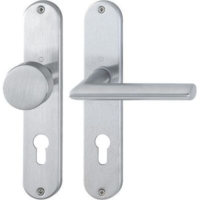 Hoppe Stockholm Edelstahl-Griffgarnitur - Profilzylinder, 72mm - Tür & Fenster Hoppe Stockholm Edelstahl-Griffgarnitur - Profilzylinder, 72mm - Tür & Fenster