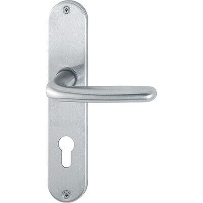 Hoppe Cardiff Satin Edelstahl Türgriff-Garnitur - Innentüren Hoppe Cardiff Satin Edelstahl Türgriff-Garnitur - Innentüren