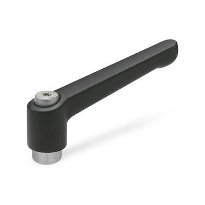 Ganter Norm Verstellbare Klemmhebel, Zink-Druckguss, Einsatz Edelstahl, Mit Innengewinde / Passbohrung (300.1-78-M8-Sw) Ganter Norm Verstellbare Klemmhebel, Zink-Druckguss, Einsatz Edelstahl, Mit Innengewinde / Passbohrung (300.1-78-M8-Sw)