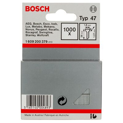 Bosch Modell 1609200379 Nägel - 26mm - Für Polster & Teppich Bosch Modell 1609200379 Nägel - 26mm - Für Polster & Teppich
