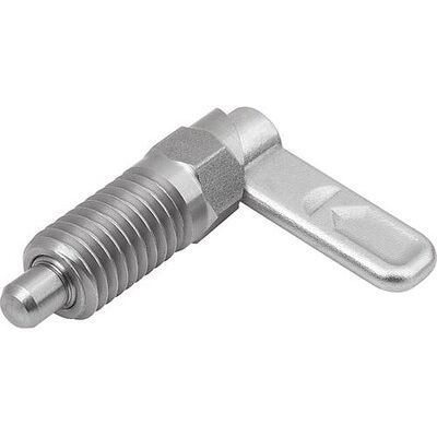 Kipp Sperrriegel Mit Sechskant, D=5, M12x1,5, Sw1=12, Form:A, Ohne Kappe, Ohne Mutter, Edelstahl Blank Kipp Sperrriegel Mit Sechskant, D=5, M12x1,5, Sw1=12, Form:A, Ohne Kappe, Ohne Mutter, Edelstahl Blank