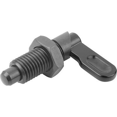 Kipp Sperrriegel, D=6, M12x1,5, Form:D Griff Pulverb., M. Mutter, Stahl Kipp Sperrriegel, D=6, M12x1,5, Form:D Griff Pulverb., M. Mutter, Stahl