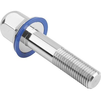 Kipp Sechskantschraube Mit Dichtung, Hygienic Design, Form:B Mit Schaft M04x35, B=14, Sw=7, Edelstahl A4 1.4404 (K1647.1104x35) Kipp Sechskantschraube Mit Dichtung, Hygienic Design, Form:B Mit Schaft M04x35, B=14, Sw=7, Edelstahl A4 1.4404 (K1647.1104x35)