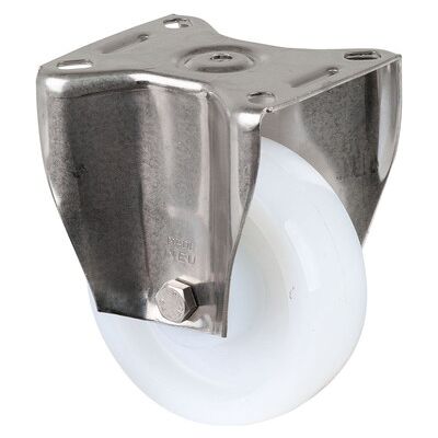 BS Schwerlastrollen mit Platte - 100mm - Weiß - Schwerlastrolle BS Schwerlastrollen mit Platte - 100mm - Weiß - Schwerlastrolle