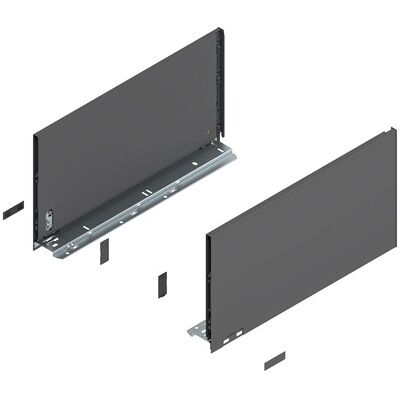 Blum Legrabox Zarge, Höhe F (241 Mm), Nl=450 Mm, Links/rechts, Für Legrabox Pure, Oriongrau Matt Blum Legrabox Zarge, Höhe F (241 Mm), Nl=450 Mm, Links/rechts, Für Legrabox Pure, Oriongrau Matt