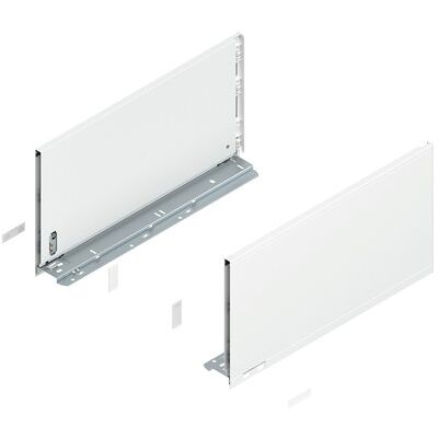 Blum Legrabox Zarge, Höhe F (241 Mm), Nl=450 Mm, Links/rechts, Für Legrabox Pure, Seidenweiss Matt Blum Legrabox Zarge, Höhe F (241 Mm), Nl=450 Mm, Links/rechts, Für Legrabox Pure, Seidenweiss Matt