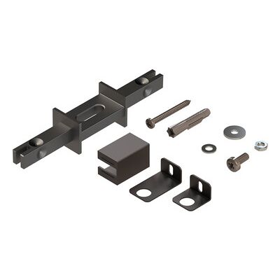 Hettich Cadro Wand- / Bodenbefestigung Mit Spange Schwarz Matt Hettich Cadro Wand- / Bodenbefestigung Mit Spange Schwarz Matt