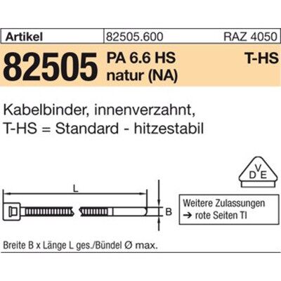 HellermannTyton - 82505 PA 6.6 - 4,6 x 300 - Kabelbinder HellermannTyton - 82505 PA 6.6 - 4,6 x 300 - Kabelbinder