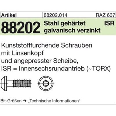 Nobrand Schrauben Art 88202 Rst Mit Linsenkopf & Isr 2,2 X 8 -T6 Stahl Nobrand Schrauben Art 88202 Rst Mit Linsenkopf & Isr 2,2 X 8 -T6 Stahl