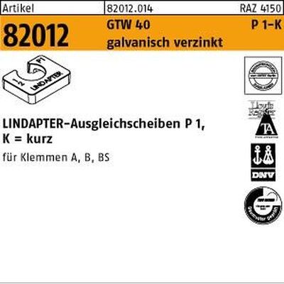 Nobrand Lindapter-Ausgleichsscheiben Art 82012 P1 M 24 Feuerverzinkt, Kurz S Nobrand Lindapter-Ausgleichsscheiben Art 82012 P1 M 24 Feuerverzinkt, Kurz S