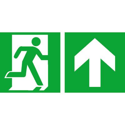Safetymarking Notausgangsschild 400x200mm langnachleuchtend Safetymarking Notausgangsschild 400x200mm langnachleuchtend