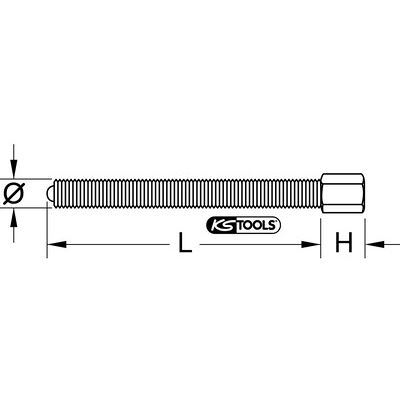Kstools Spindel, 27mm, G3/4"X14gx280mm Kstools Spindel, 27mm, G3/4"X14gx280mm