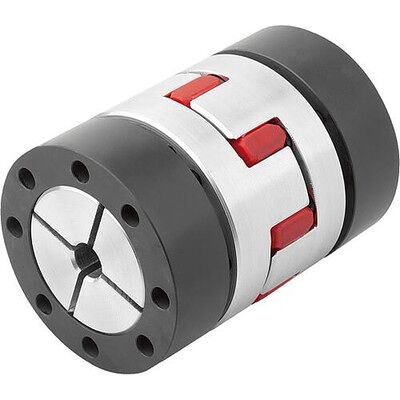 Kipp Elastomer-Klauenkupplung Mit Konusnabe+spannring Gr.14, D1=10, D2=12, L=50, Aluminium, (K1888.14920501012) Kipp Elastomer-Klauenkupplung Mit Konusnabe+spannring Gr.14, D1=10, D2=12, L=50, Aluminium, (K1888.14920501012)