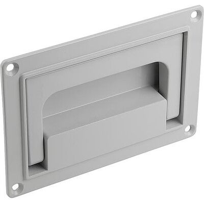 Kipp Schalengriff Klappbar, Anschraubbar, Form:A, L1=200, H=80, H1=50, X1=184 Aluminium Grau Ral7035 Pulverbeschichtet Kipp Schalengriff Klappbar, Anschraubbar, Form:A, L1=200, H=80, H1=50, X1=184 Aluminium Grau Ral7035 Pulverbeschichtet