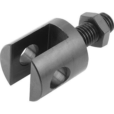 Kipp Gabelstück Mit Gewindebolzen M08x20, D1=8, Vergütungsstahl Brüniert Kipp Gabelstück Mit Gewindebolzen M08x20, D1=8, Vergütungsstahl Brüniert