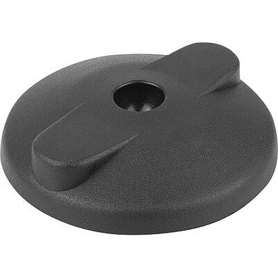 Kipp Teller Anti-Slip-Platte, Form:D, D=99, Thermoplast Schwarz Kipp Teller Anti-Slip-Platte, Form:D, D=99, Thermoplast Schwarz