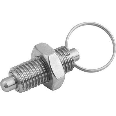 Kipp Arretierbolzen Ohne Bund Gr.1 D1=m10x1, D=5, Form:U Mit Kontermutter, Edelstahl Ungehärtet Kipp Arretierbolzen Ohne Bund Gr.1 D1=m10x1, D=5, Form:U Mit Kontermutter, Edelstahl Ungehärtet